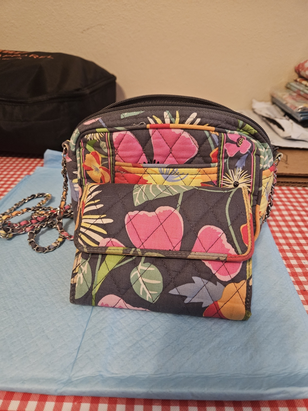 Vera Bradley Jazzy Blooms Bsg And Wallet